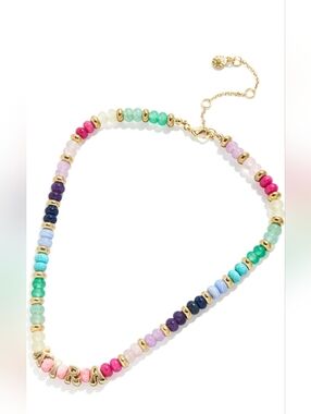BaubleBar Multicolor Beaded Name Choker with Gold Accents.  # 00